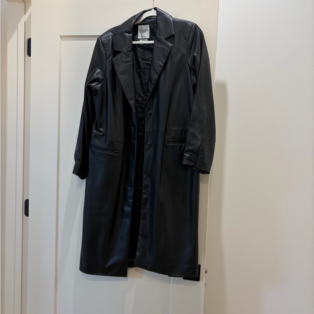 Abercrombie & Fitch Black Leather Women's Jacket